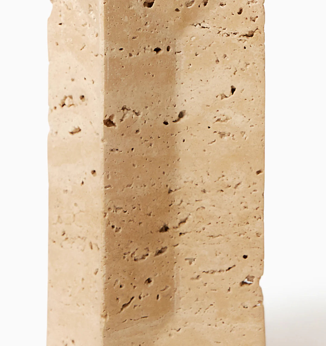 Travertino Candle Holders (Beige)