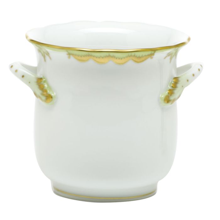 Princess Victoria Green Mini Cachepot with Handles