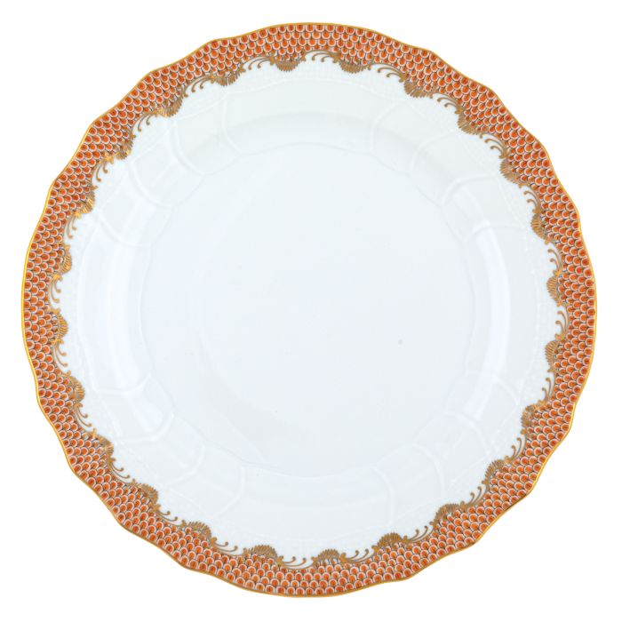 Fish Scale Rust Dinner Plate