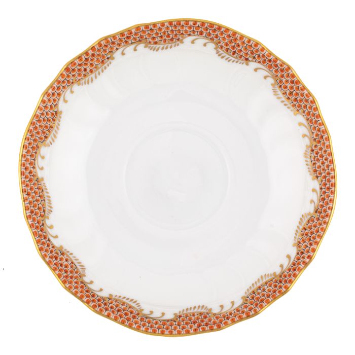 Fish Scale Rust Canton Saucer