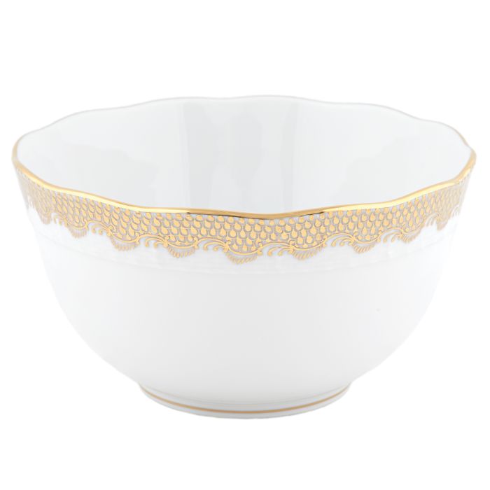 Fish Scale Gold Round Bowl