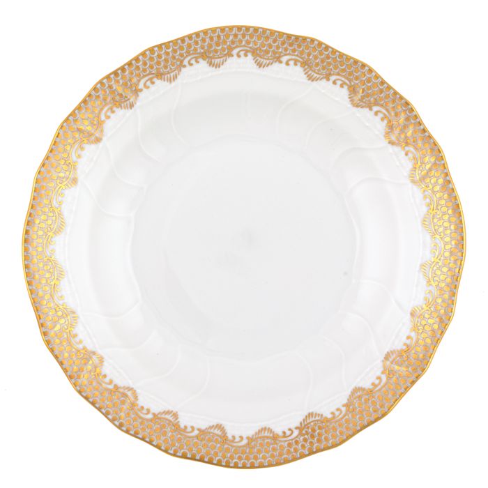Fish Scale Gold Dessert Plate