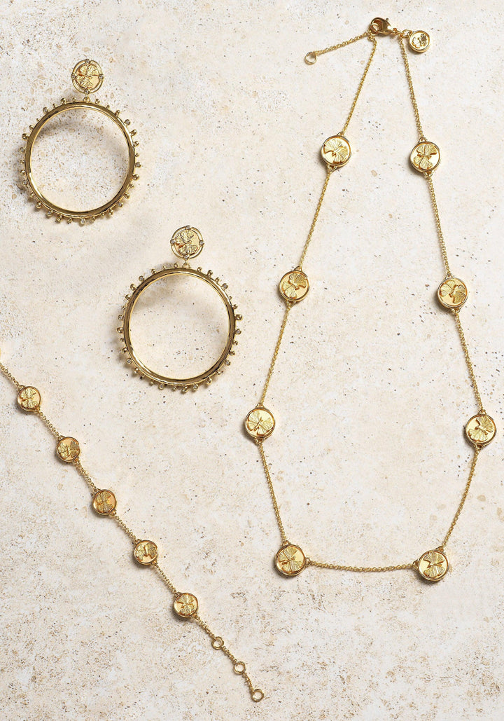 Butterfly Coin Stationary Necklace