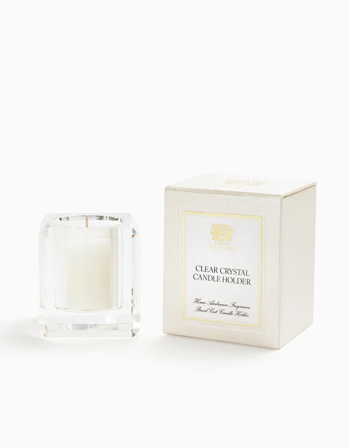 Clear Crystal Candle Holder