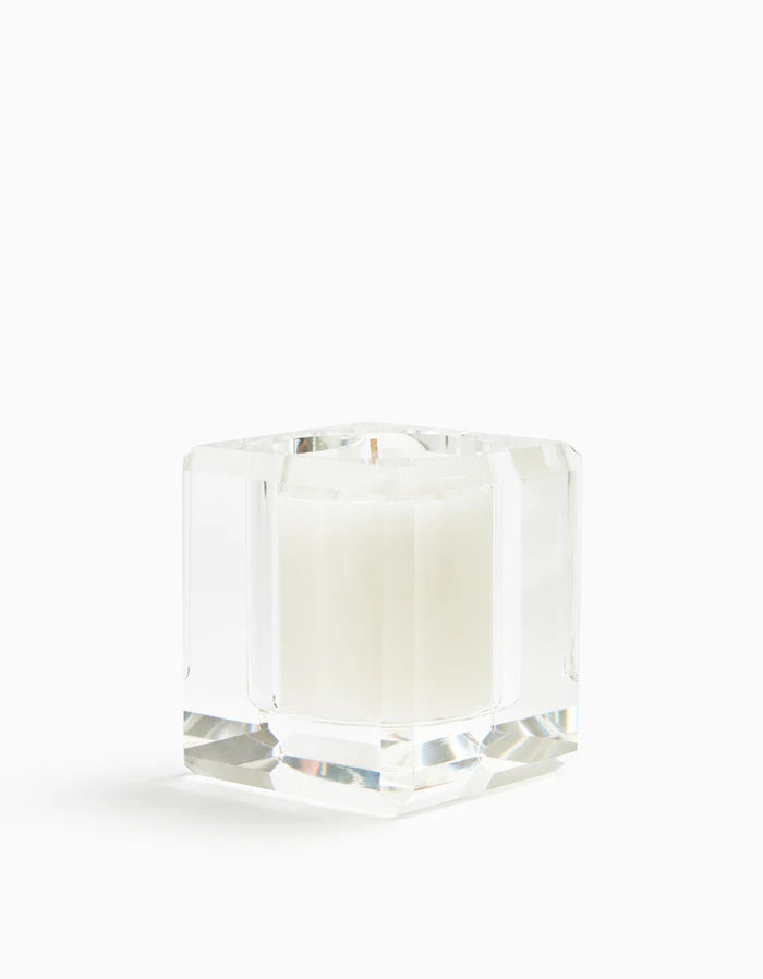 Clear Crystal Candle Holder