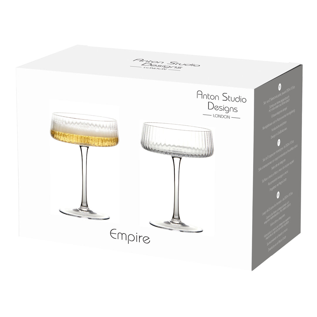 Empire Champagne Saucers Clear – Set of 2
