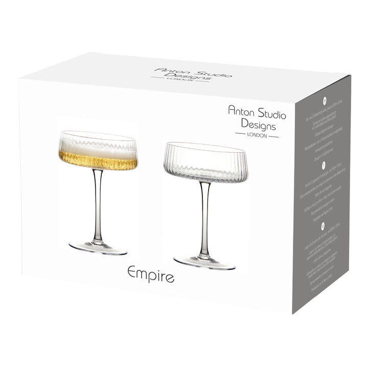 Empire Champagne Saucers Clear – Set of 2