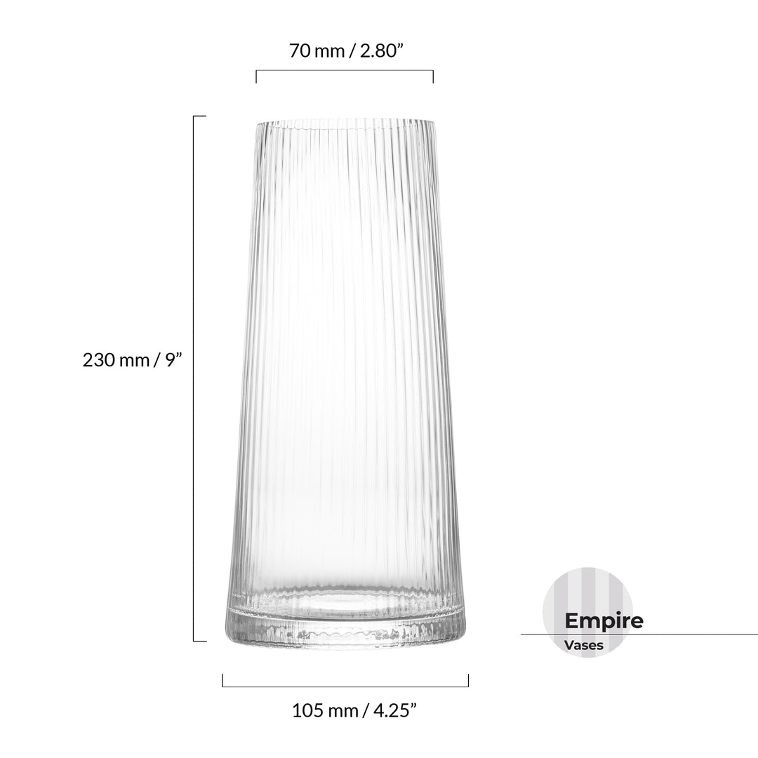 Empire Clear Vase Small