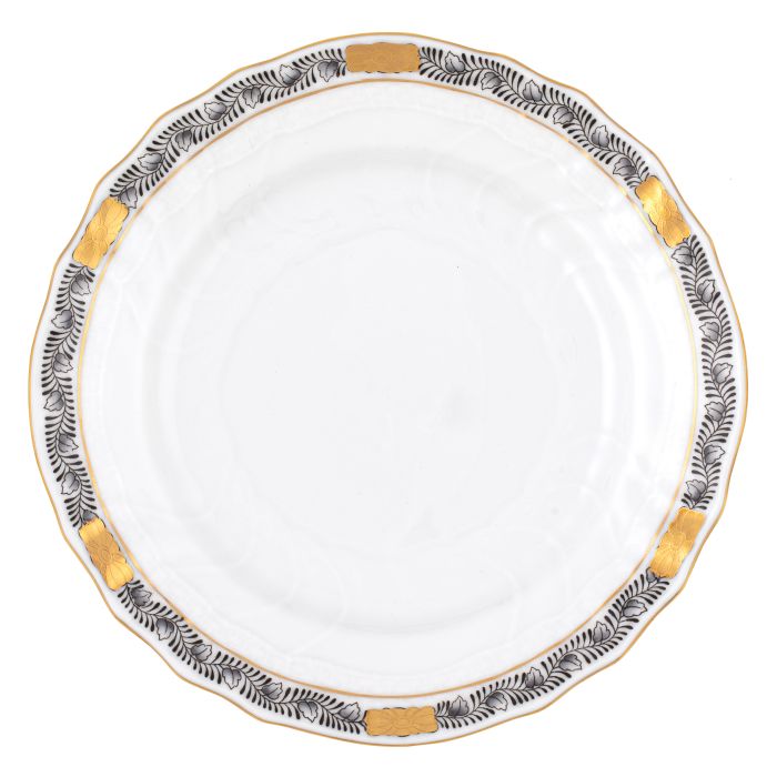Chinese Bouquet Garland Black Bread and Butter Plate