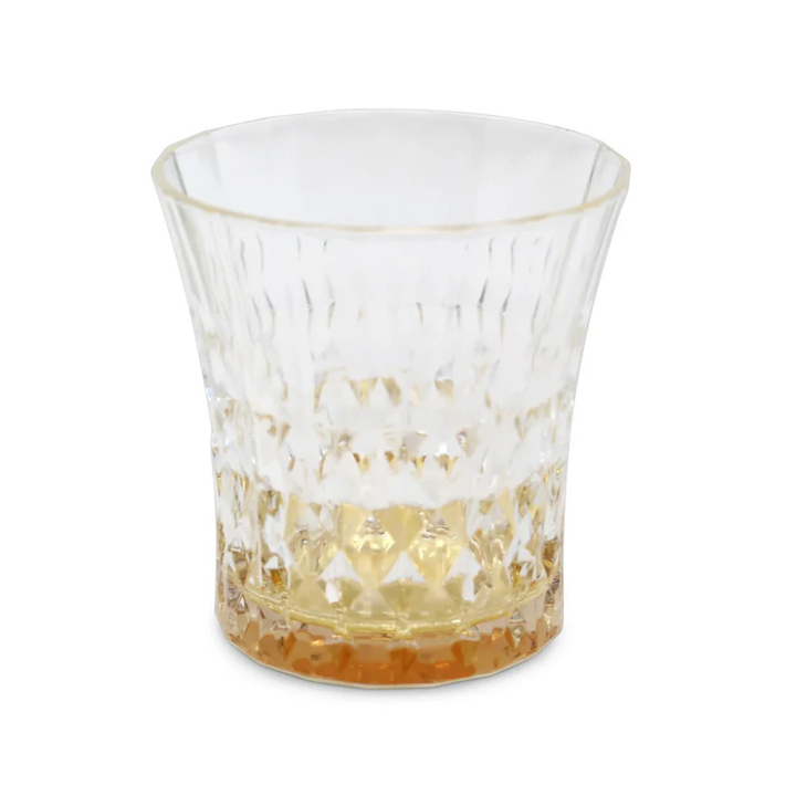 Liscio Ottico - Set of 6 Diamond Glasses with Smoked Shade on the Bottom