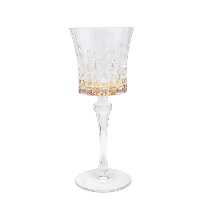 Liscio Ottico - Set of 6 Diamond Glasses with Smoked Shade on the Bottom