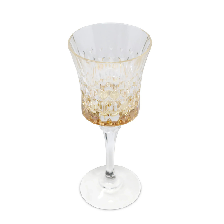 Liscio Ottico - Set of 6 Diamond Glasses with Smoked Shade on the Bottom