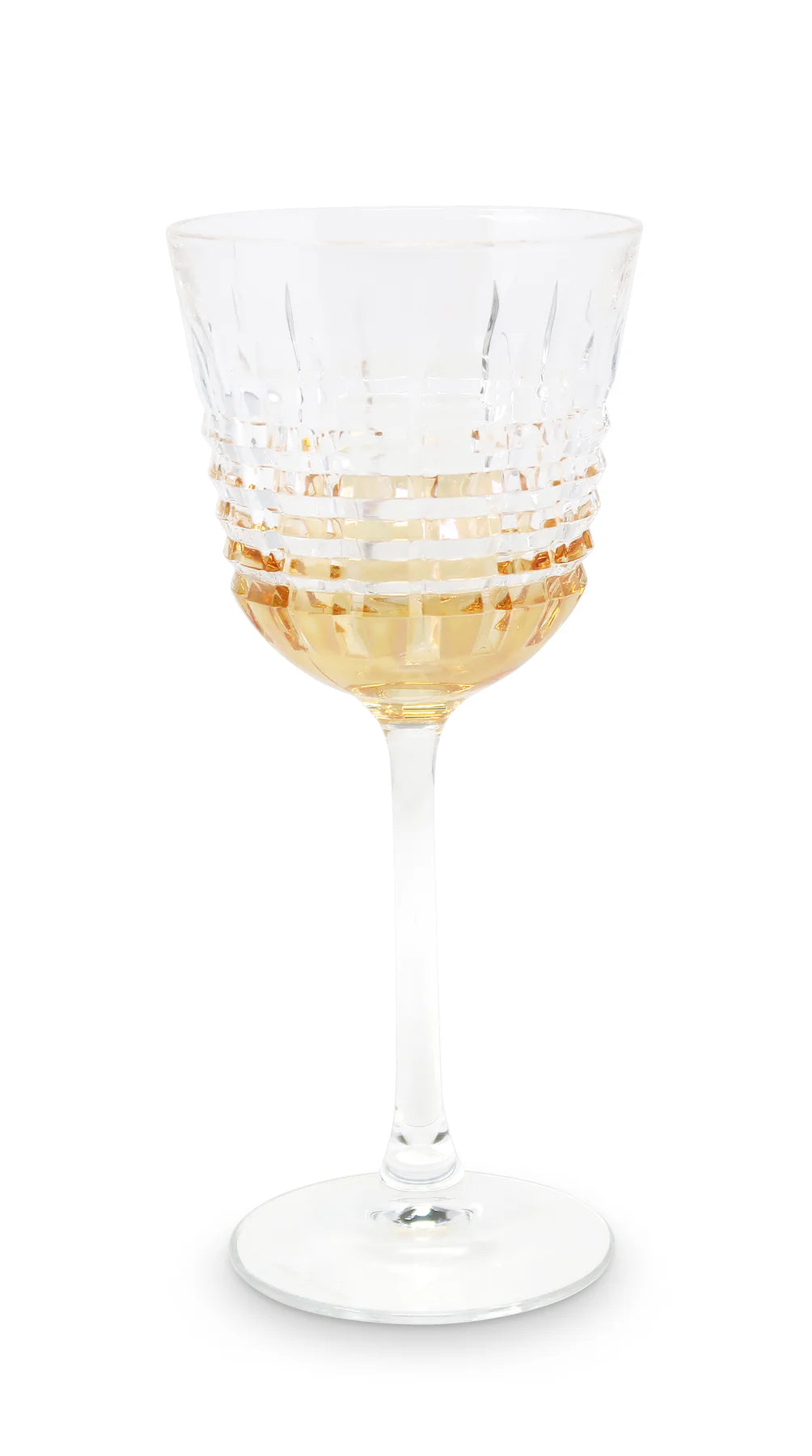 Liscio Ottico - Elegant Set of 6 Wine Glasses with Shade on Bottom