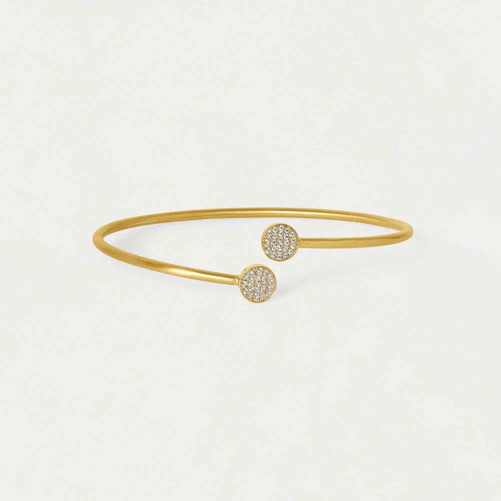 Mirabeaux Pave Twist Bangle - Gold