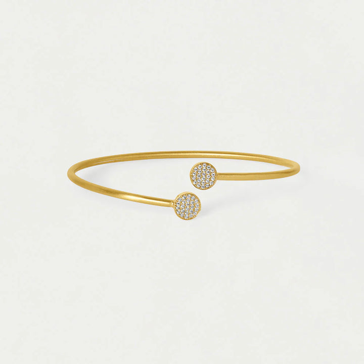 Mirabeaux Pave Twist Bangle - Gold