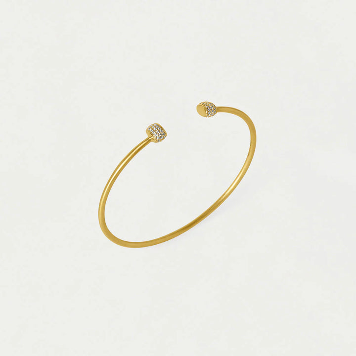 Juliette Pave Twist Bangle- Gold