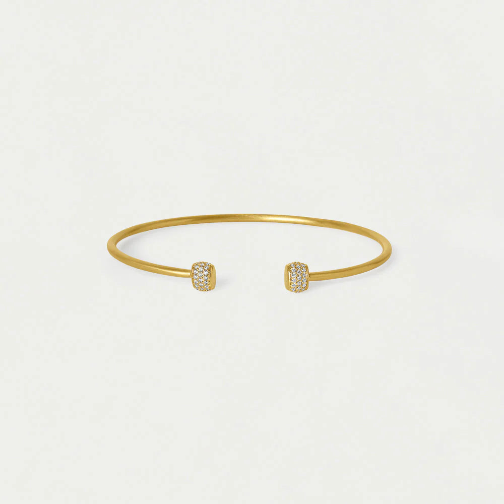 Juliette Pave Twist Bangle- Gold
