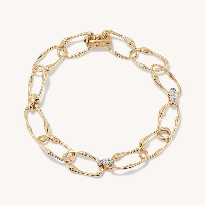 Celeste Link Bracelet - White CZ