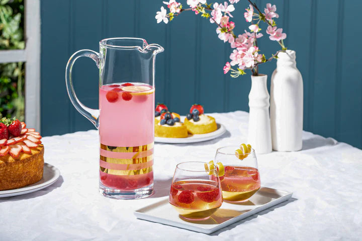 Spectrum Pitcher with gold lines, 54 oz.