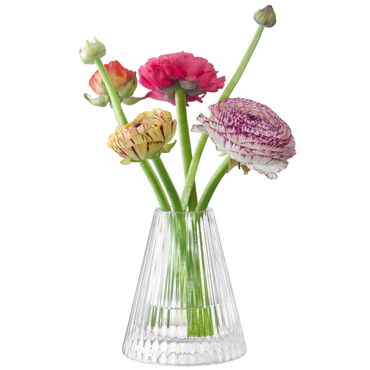 Beacon Candle Holder/Vase H10cm Clear/Concrete Grey