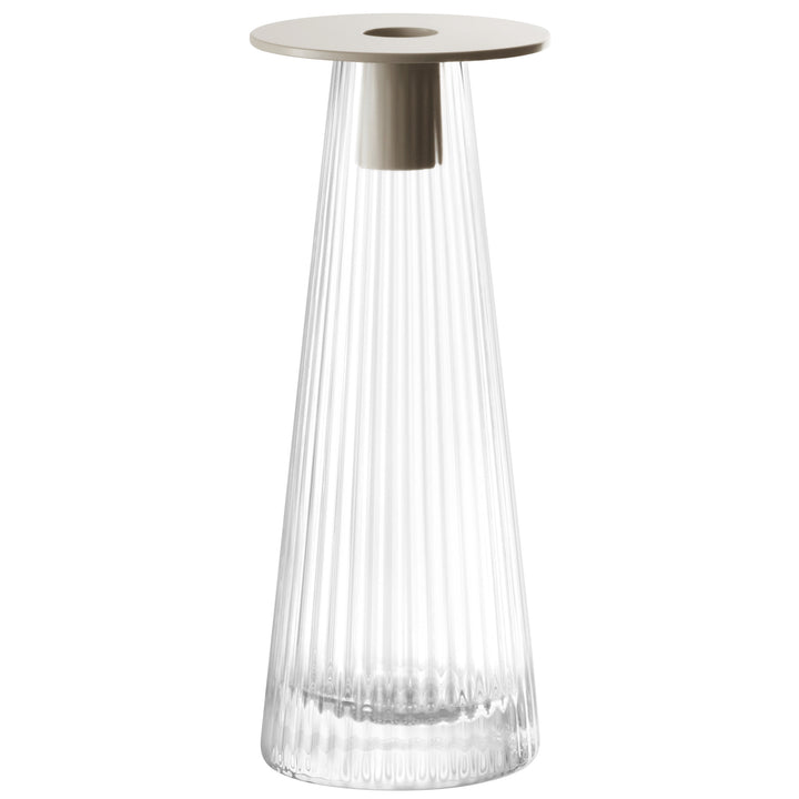 Beacon Candle Holder/Vase H22cm Clear/Concrete Grey