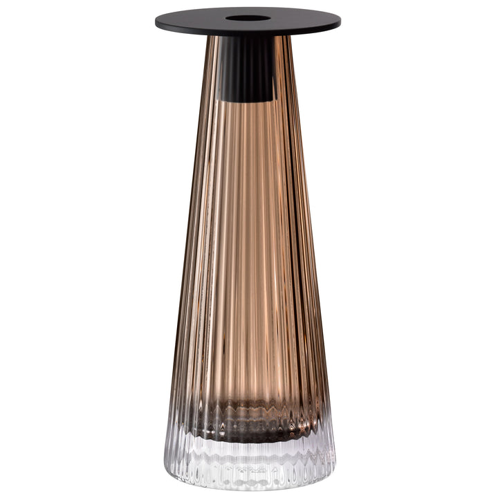 Beacon Candle Holder/Vase H22cm Taupe/Jet Black