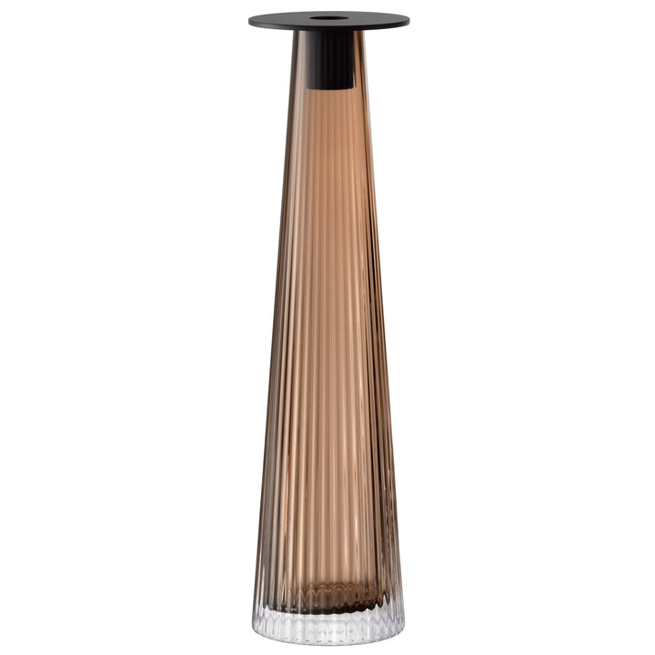 Beacon Candle Holder/Vase H13.5in Taupe/Jet