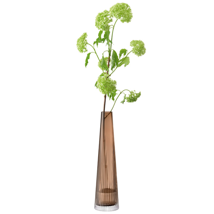 Beacon Candle Holder/Vase H13.5in Taupe/Jet