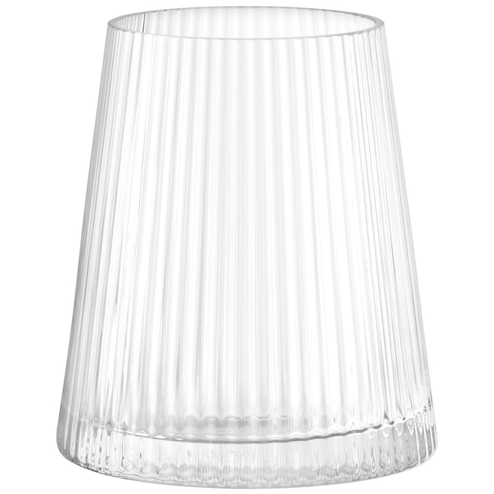 Beacon Lantern/Vase H14cm Clear/Concrete Grey