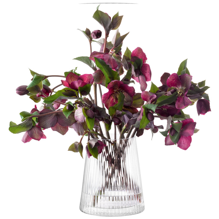 Beacon Lantern/Vase H14cm Clear/Concrete Grey