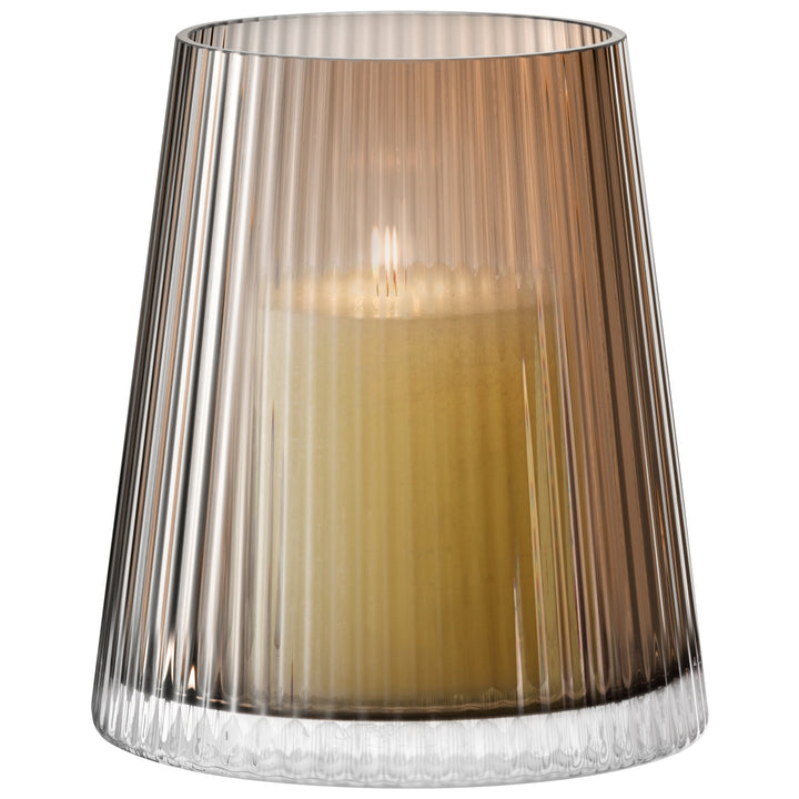Beacon Lantern/Vase H14cm Taupe/Jet Black
