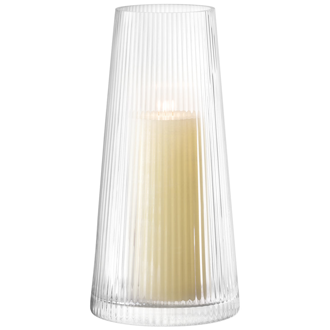 Beacon Lantern/Vase H30cm Clear/Concrete Grey