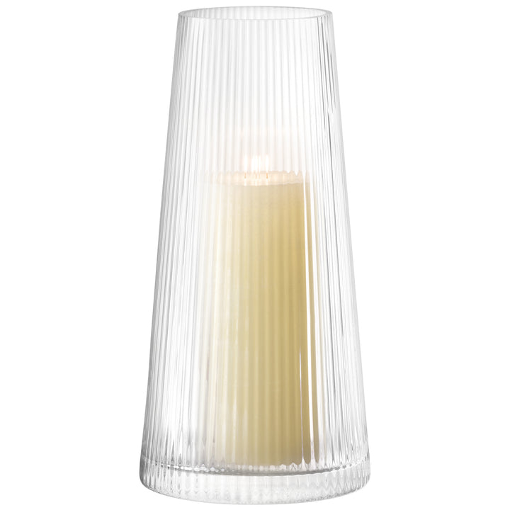 Beacon Lantern/Vase H30cm Clear/Concrete Grey