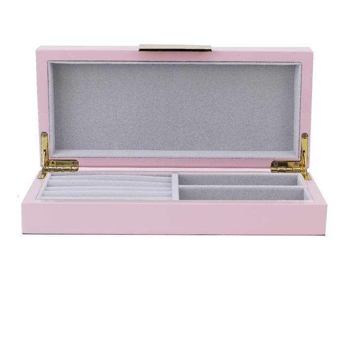 Pink Lacquer Box With Silver