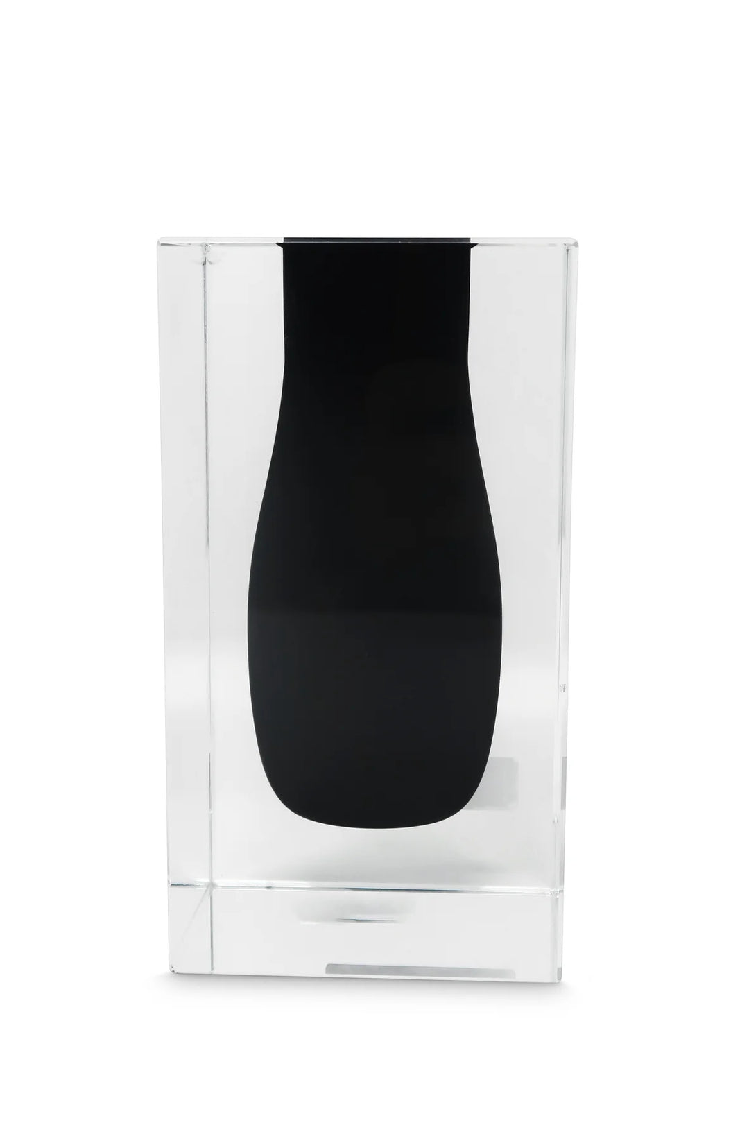 Double Wall Crystal Bud Vase Colored Inner