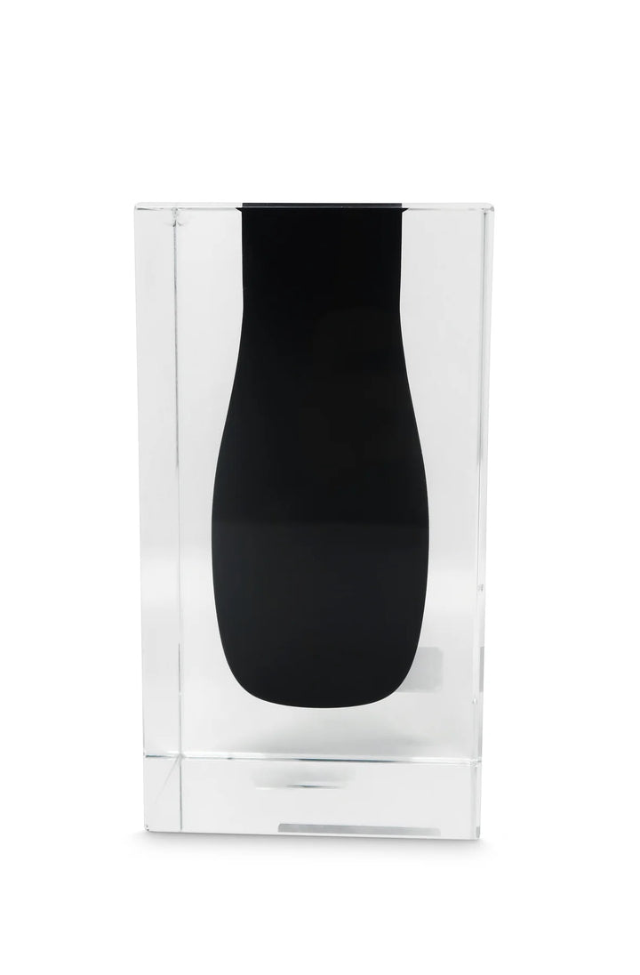 Double Wall Crystal Bud Vase Colored Inner