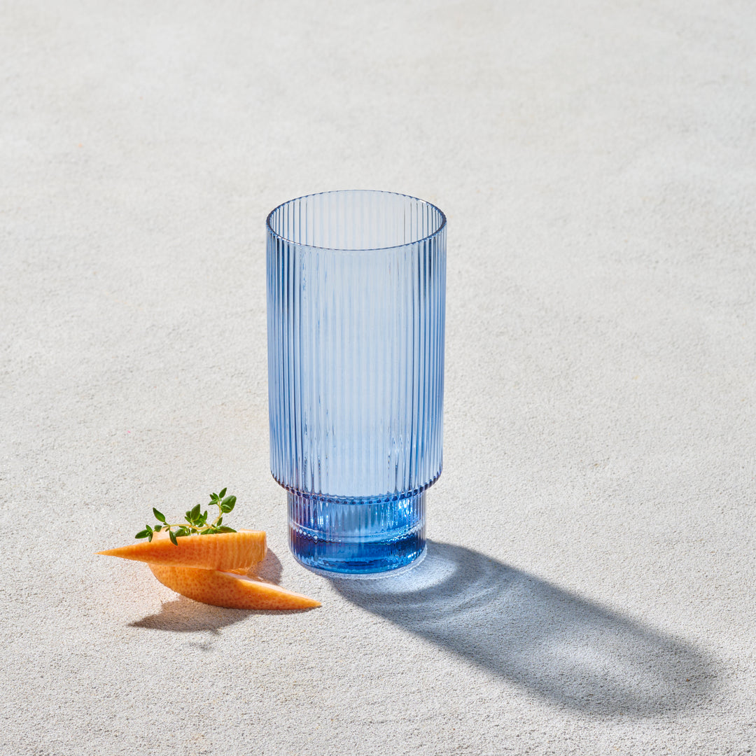 Vikko - Malibu, Ribbed Highball Glass, 13.5 oz