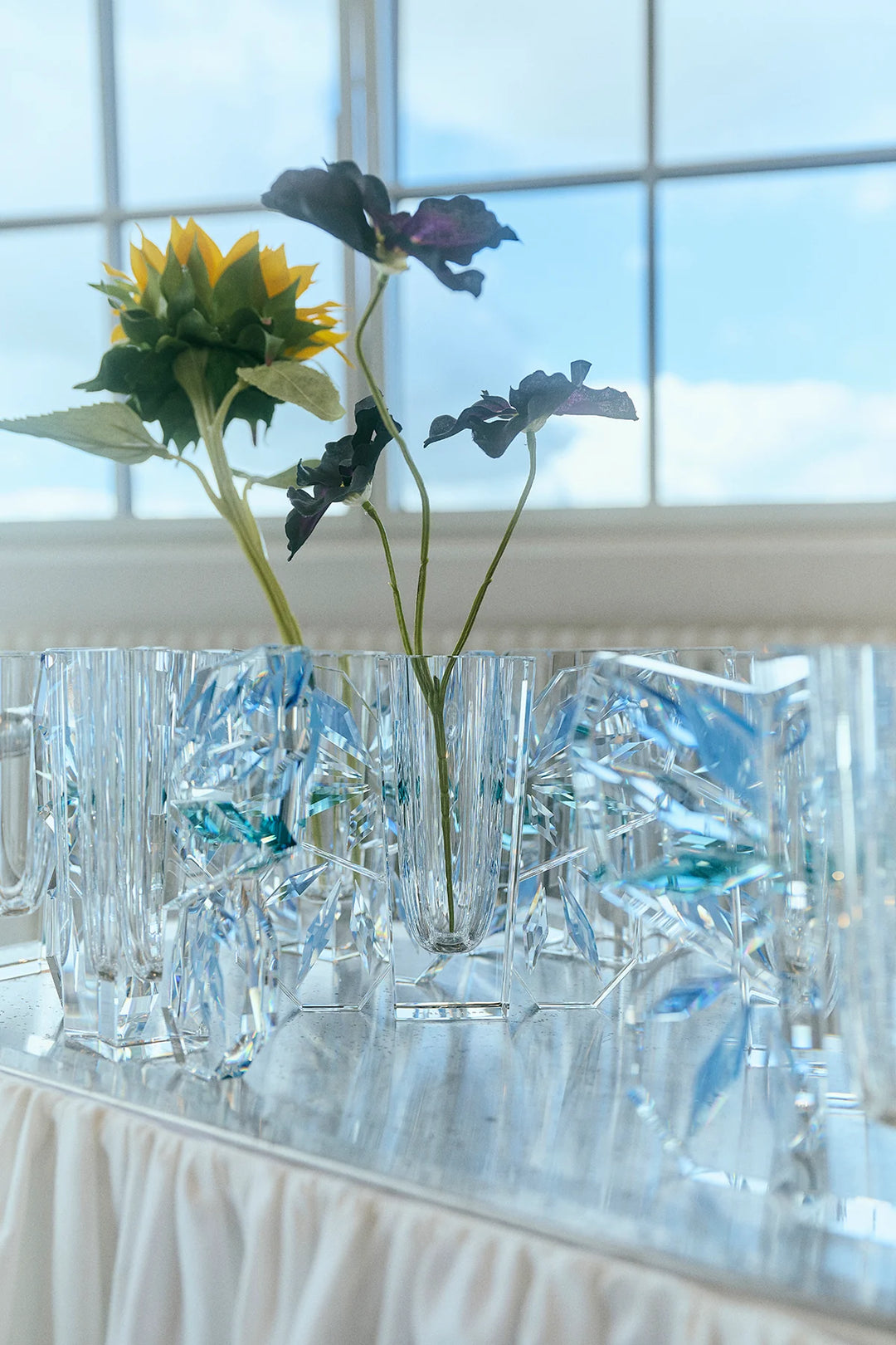 Lucie Vase Clear/ Cobalt/Sky/Blue/ Petrol/Slate