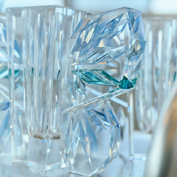 Lucie Vase Clear/ Cobalt/Sky/Blue/ Petrol/Slate