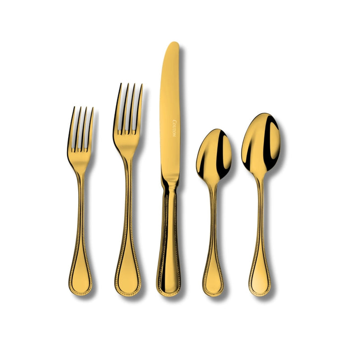 Le Perle Stainless Steel Flatware 5pc Place Setting by Couzon