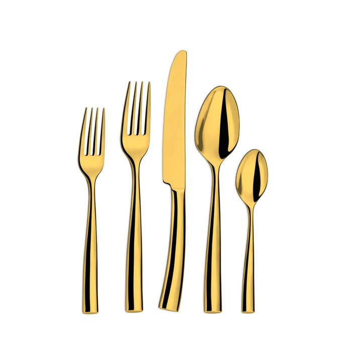 Stainless Steel Flatware Silhouette - Five Piece Place Setting by Couzon