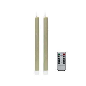 Wax LED Candles - Set of 2