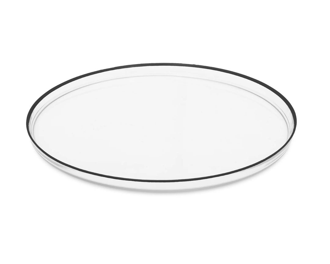 Set of 4 Glass Chargers with Rim