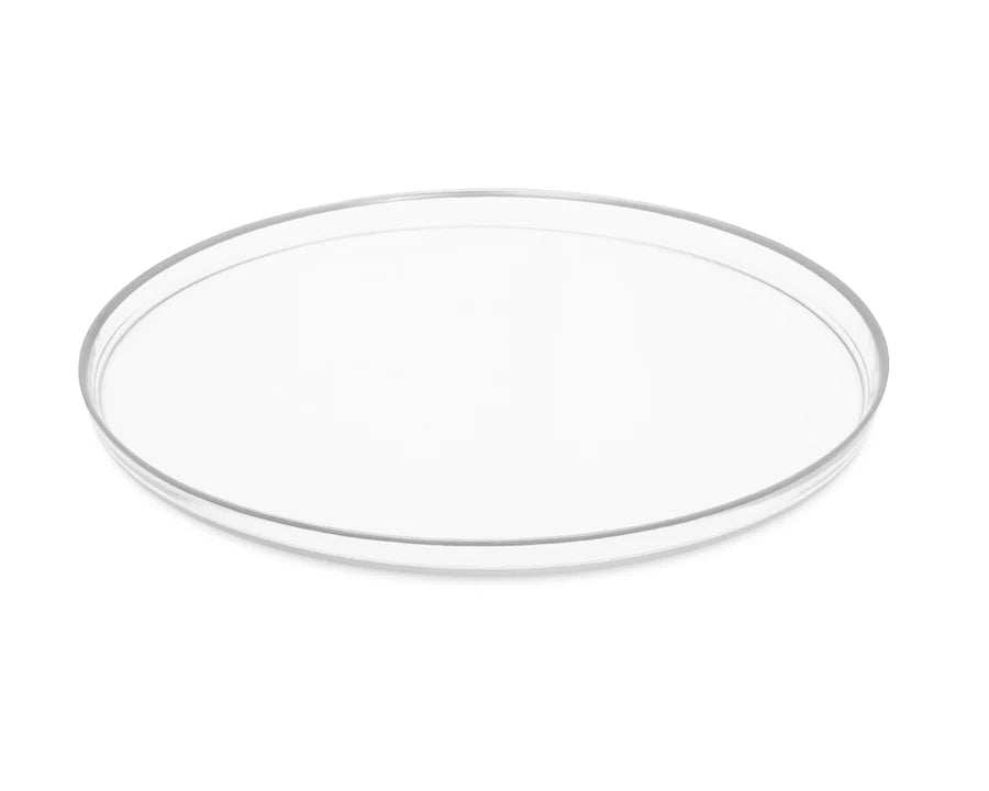Set of 4 Glass Chargers with Rim