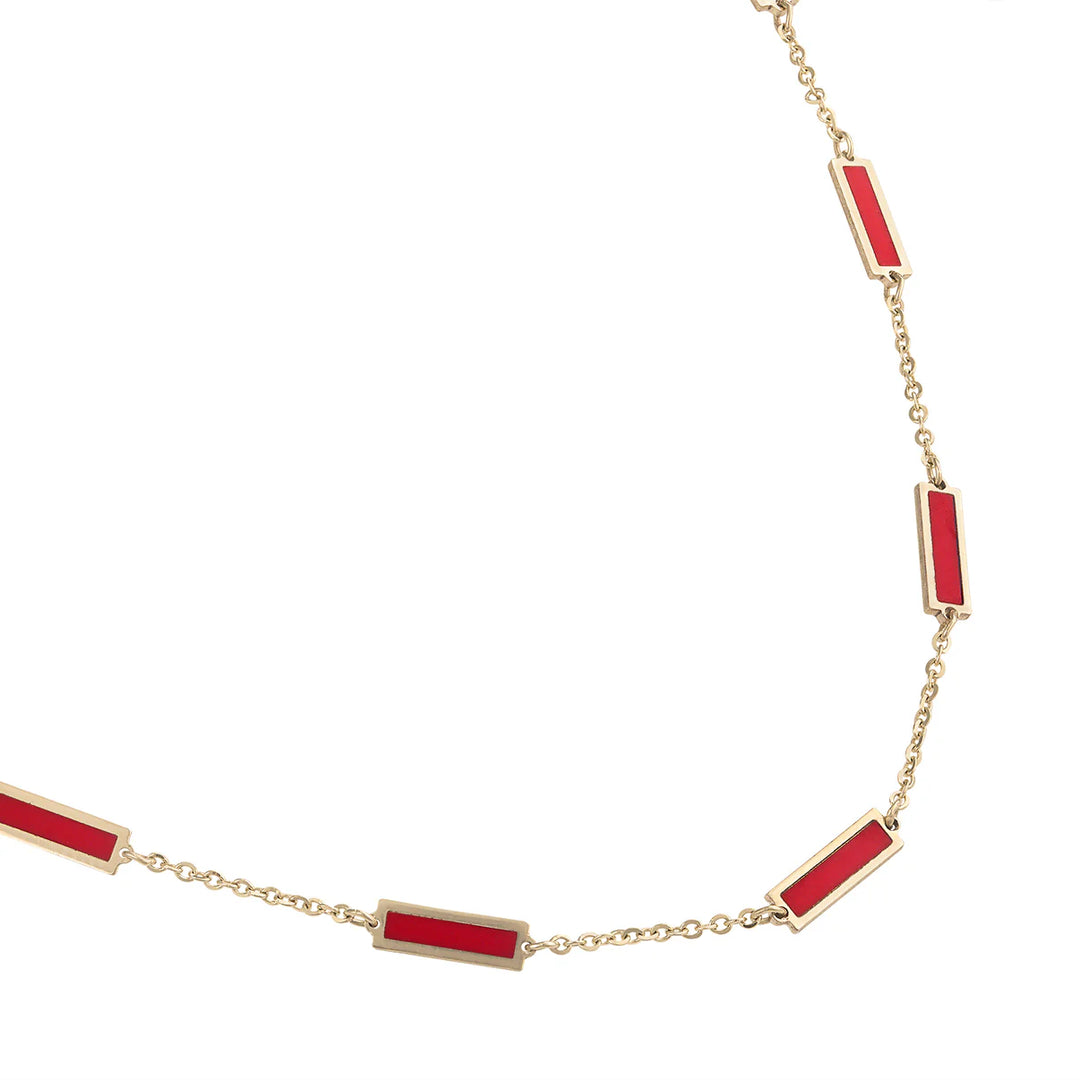 14K Bar Necklace