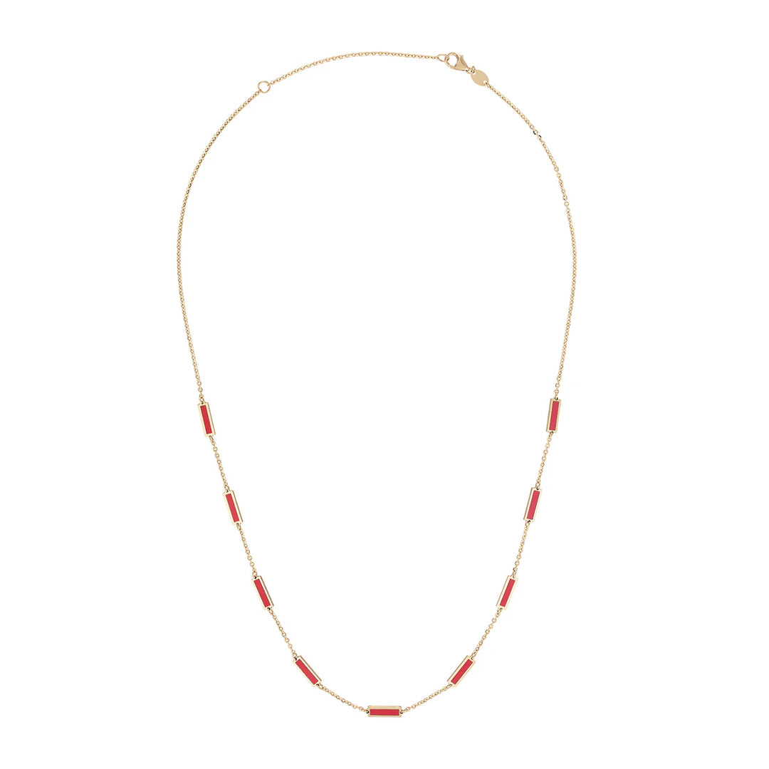 14K Bar Necklace