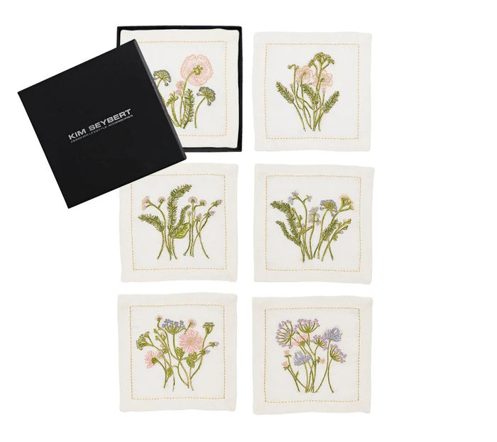 Meadow Cocktail Napkins in Multi, Set of 6 in Gift Box