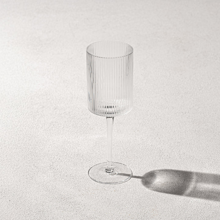 Vikko - Malibu, Ribbed Wine Glass, 11 oz