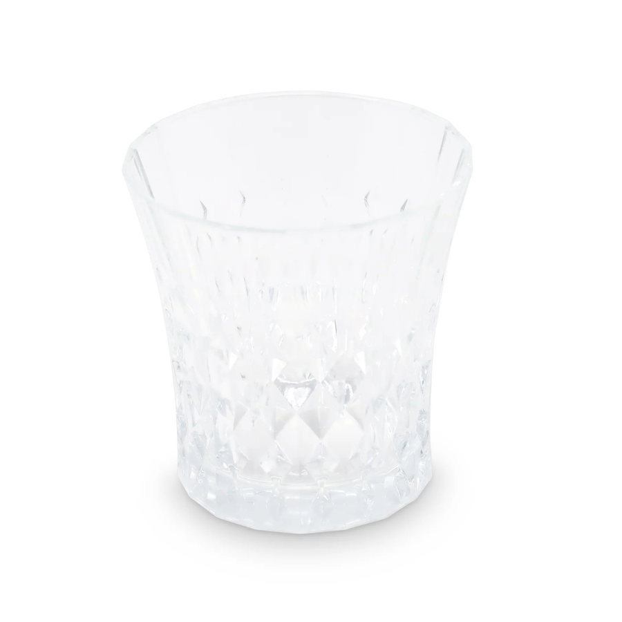 Liscio Ottico - Set of 6 Diamond Glasses with Smoked Shade on the Bottom
