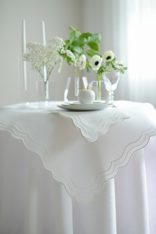 Triple Scalloped Tablecloth